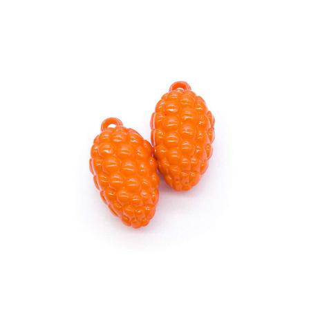 Imagem de Pingente Cacho de Uva Acrílico Laranja 15x30mm 10pçs 35g