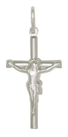 Imagem de Pingente Crucifixo Cruz Cristo Prata Maciça 925 4 Cm X 2 Cm