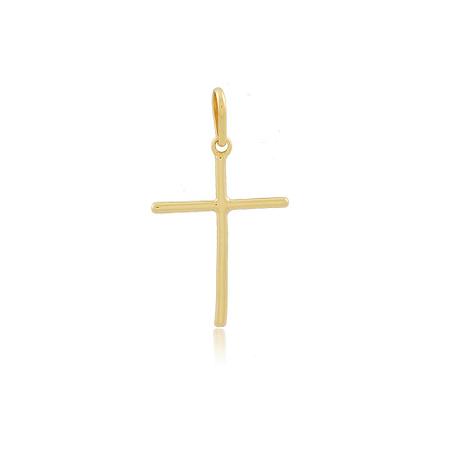 Imagem de Pingente cruz palito 25mm folheado a ouro 18k