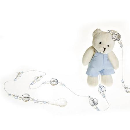 Imagem de Pingente De Cortina Urso Com Roupa Azul Quarto Bebê Infantil Menino (Unidade)
