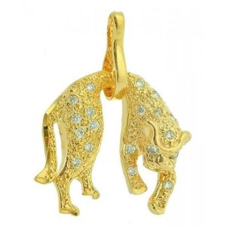 Pingente De Pantera Banhado A Ouro - Jhulias Semi Joias Imagem de Pingente De Pantera Banhado A Ouro