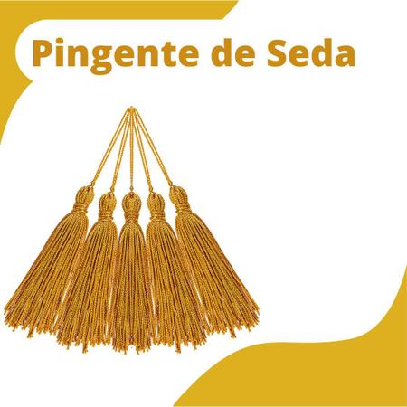 Imagem de Pingente De Seda Tassel - Dourado  - Com 100 Unidades - Nybc