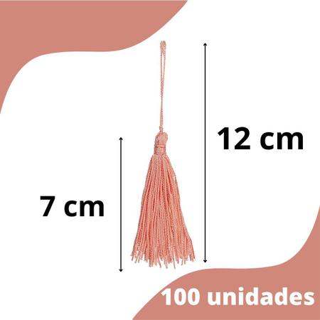 Imagem de Pingente De Seda Tassel - Salmão - Com 100 Unidades - Nybc