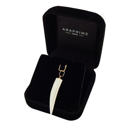 Imagem de Pingente Dente de Sabre Ouro 18k Com Madrepérola Natural 34mm