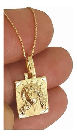 Imagem de Pingente Face Cristo Em Ouro 18k (cod90y)