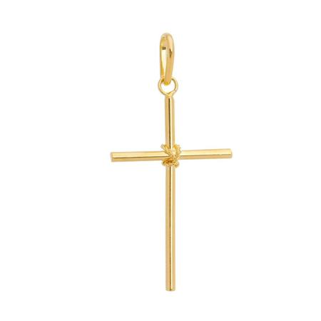 Imagem de Pingente Masculino Cruz Crucifixo Folheado A Ouro