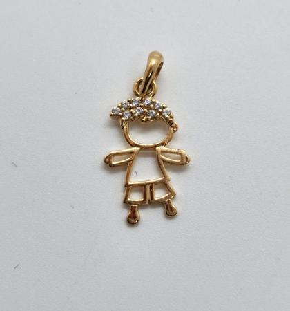 Imagem de Pingente Menino Ouro 18k Com Zircônias