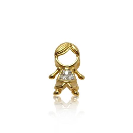 Imagem de Pingente Mini Menino Com Diamante Em Ouro 18K