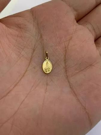 Imagem de Pingente Nossa Senhora De Fátima Mini Em Ouro 18k