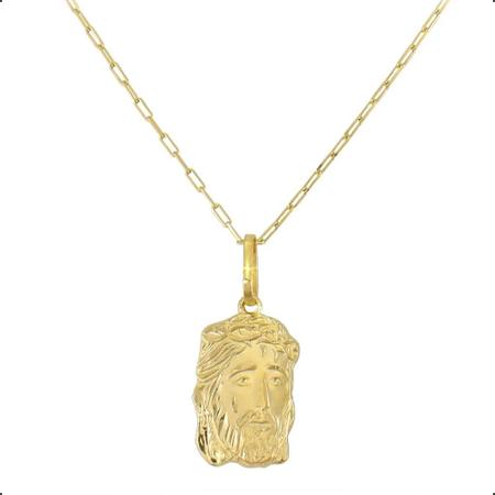 Imagem de Pingente Ouro 18k 750 Face De Cristo.