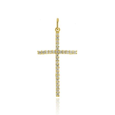 Imagem de Pingente Ouro 18k Cruz Crucifixo com Zircônias PI6200Z