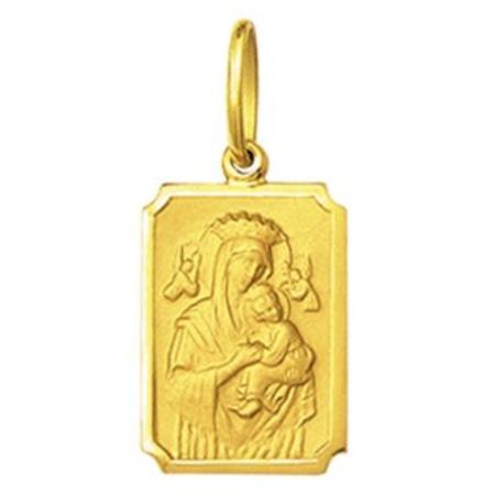 Imagem de Pingente Pequeno 1.1cm Modelo Retangular Santos Ouro 18k ( 29 Santos ) K1