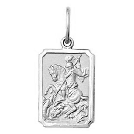 Pingente Pequeno 1.1cm Modelo Retangular Santos Ouro Branco 18k ( 29 Santos ) K1 - Fab Joias Imagem de Pingente Pequeno 1.1cm Modelo Retangular Santos Ouro Branco 18k ( 29 Santos ) K1