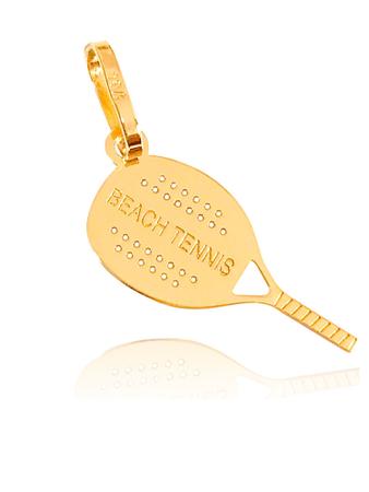 Imagem de Pingente Raquete Beach Tennis 18mm Ouro 18k 750