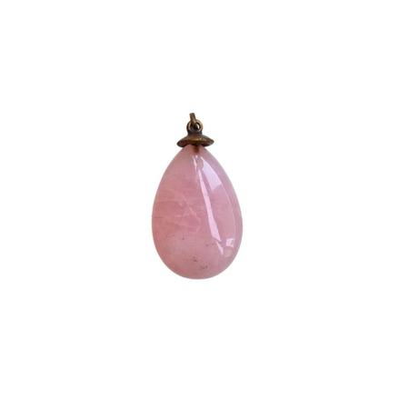 Pingente Rosália Quartzo Rosa Gota - Sphera Biojoias Imagem de Pingente Rosália Quartzo Rosa Gota