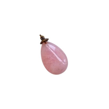 Pingente Rosália Quartzo Rosa Gota - Sphera Biojoias Imagem de Pingente Rosália Quartzo Rosa Gota