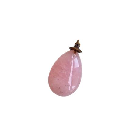 Pingente Rosália Quartzo Rosa Gota - Sphera Biojoias Imagem de Pingente Rosália Quartzo Rosa Gota