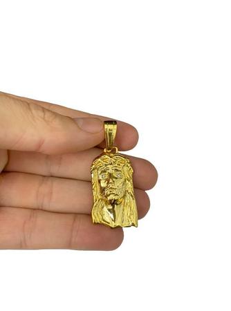 Imagem de Pingente Rosto De Cristo P - Banhado A Ouro 18K