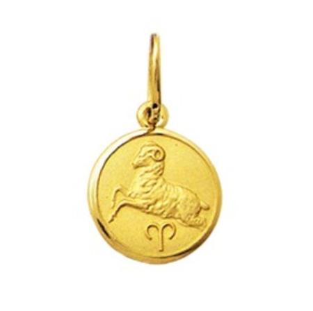 Imagem de Pingente Signo Redondo Pequeno 1cm Ouro 18k K080