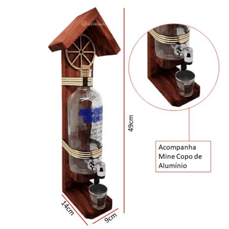 Imagem de Pingômetro De Cachaça Artesanal 1 Garrafa Vidro Para Bebida Decoração RA070