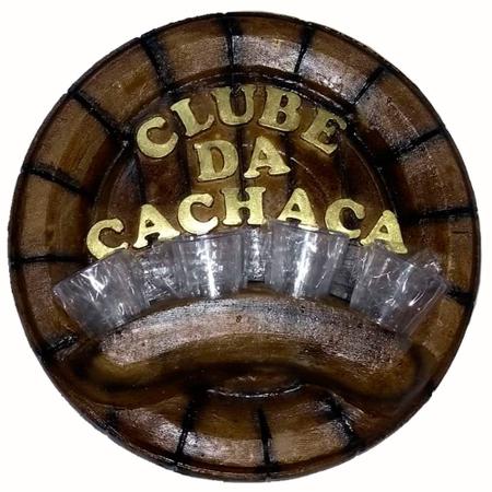 Imagem de Pingometro  tampa de barril  clube da cachaça  4 copos