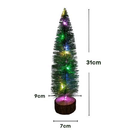 Imagem de Pinheiro de Natal Verde Com LED Pisca Pisca 31cm - 