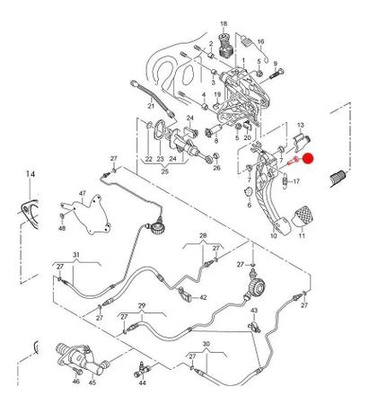 Imagem de Pino Guia Pedal Embreagem Golf 13 A 16 Original 5q0721152
