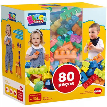 Blocos De Montar 144 Peças Pecinhas Encaixe Brinquedo