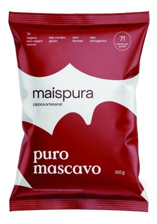 Imagem de Pipoca Pronta Artesanal Puro Mascavo Mais Pura 100g