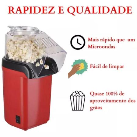 Pipoca Sem Óleo Em Minutos: Máquina Eletrica 1200W Vermelha - Atena Imagem de Pipoca Sem Óleo Em Minutos: Máquina Eletrica 1200W Vermelha