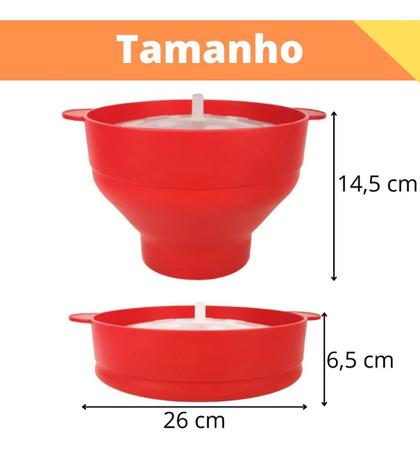 Imagem de Pipoqueira Balde de Pipoca Silicone para Micro-ondas