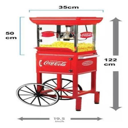 Imagem de Pipoqueira Elétrica Carrinho Pipoca 127V 122X35Cm Coca-Cola