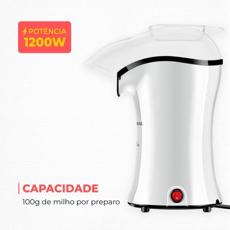 Imagem de Pipoqueira Elétrica Popflix Mondial 1200w Branco Pp-04 127v