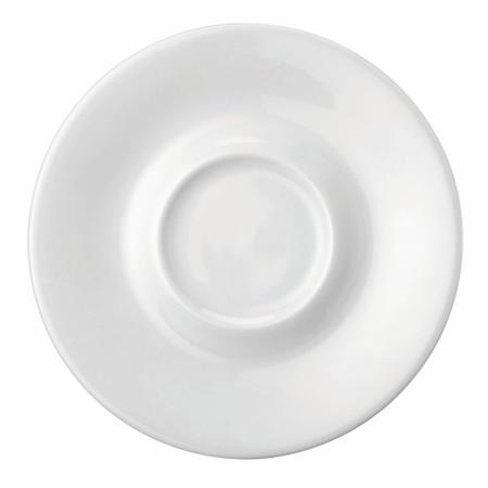 Imagem de Pires Café C/Leite 15, Porcelana Branca, podendo ser usado, em micro ondas e Lava louça.