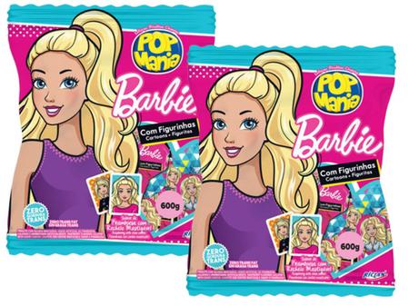 Imagem de Pirulito Barbie Pop Mania Famboesa 600g - 2 Pacotes