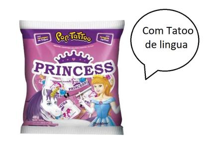 Imagem de Pirulito Pop Tatoo Princesa com 400 gramas- Kit 3 Pacotes