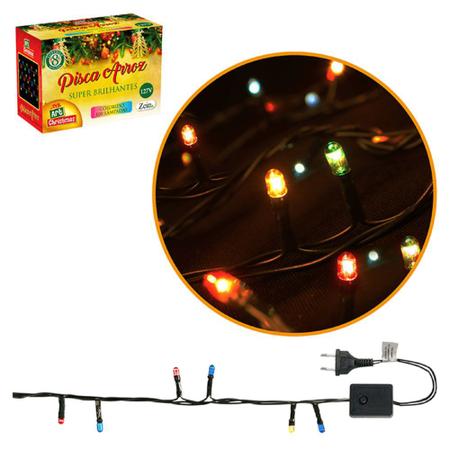 Imagem de Pisca Pisca Arroz 100 Leds Colorido - 127v