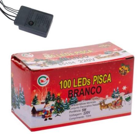 Imagem de Pisca Pisca Led 6w c/ 100 Leds Coloridos Fio Verde 10m 220V - Global importadora