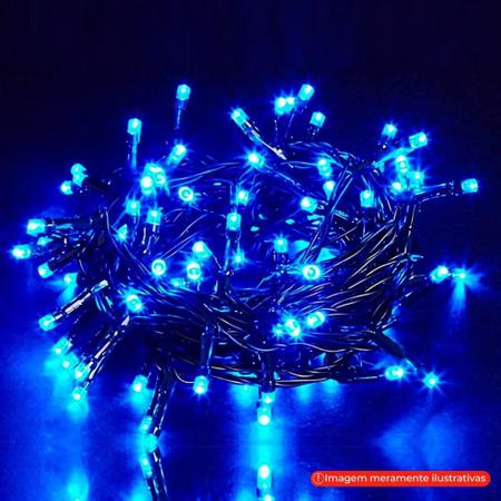 Imagem de Pisca Pisca Natal Led Azul 100 lâmpadas 127V - Casambiente