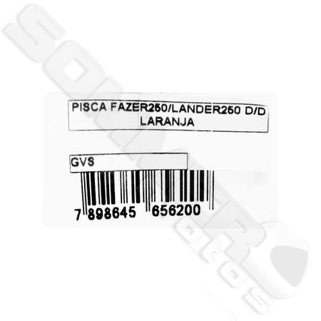 Imagem de Pisca Seta Diant Direito Fazer 250 2006 a 2008/Dianteiro Direito/Traseiro Esquerdo Xtz Lander 250 07 a 2008 Laranja Gvs