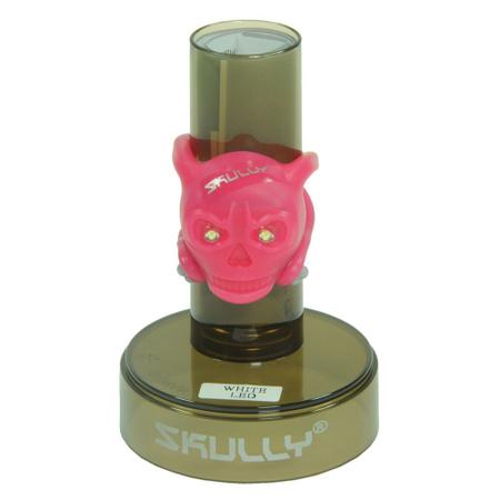 Imagem de Pisca Skully Dianteiro tipo Caveira com Led Branco Cor Rosa