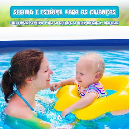 Imagem de Piscina 1100 litros Inflavel Circular Infantil Adulto Para a Familia PVC Reforçado Redonda 3 Aneis