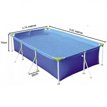 Imagem de Piscina 3700 L Capa Forro Bomba 110v + Guarda Sol 2 Cadeiras e Termica 18l  Kit 