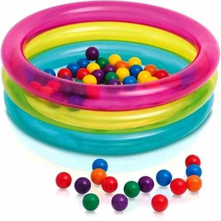Piscina de Bolinhas Inflável Infantil Intex Com 50 Bolinhas Imagem de Piscina de Bolinhas Inflável Infantil Intex Com 50 Bolinhas