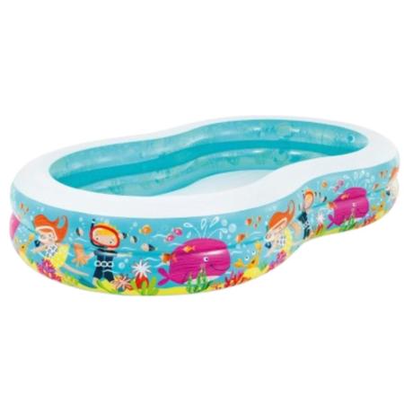 Imagem de Piscina familiar intex 700l vida marinha 56490 262x160x46cm