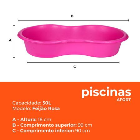 Piscina feijão rosa 50l afort - Piscina Estruturada - Magazine Luiza