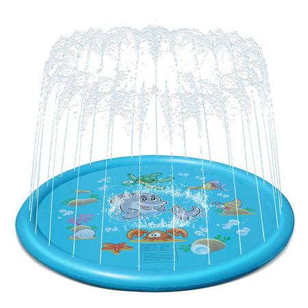 Imagem de Piscina Infantil Esteira C/ Chafariz Jato D'Água PVC Reforçado 170cm Circular P/ Crianças e Animais