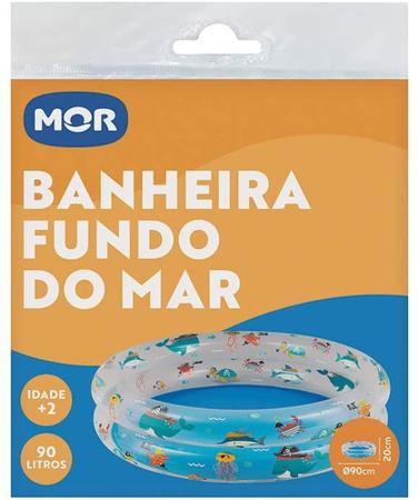 Imagem de Piscina Infantil Fundo Mar 90L + Bóia Braço Turma da Mônica