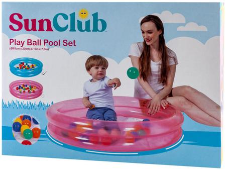 Sun & Sport - Piscina de bolas insuflável com 60 bolas, Brinquedos de  praia e jardim