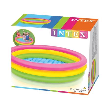 Imagem de Piscina Infantil Redonda Inflável Base Acolchoada 275L Intex